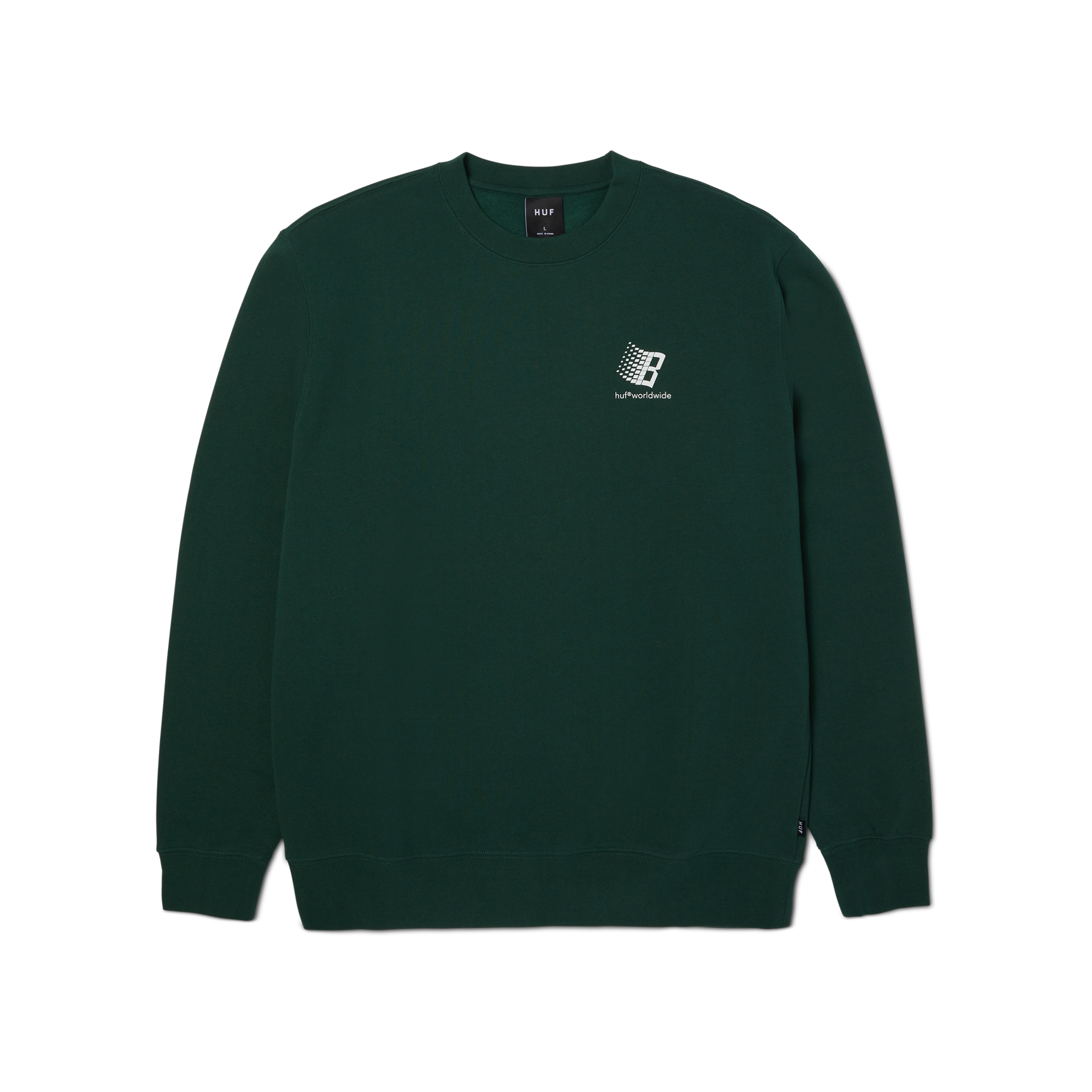 HUF x Bronze 56k Crewneck Sweatshirt - Forest Green | Streetwear Fashion for Men & Women | Perfect for Casual Wear, Skateboarding & Urban Style