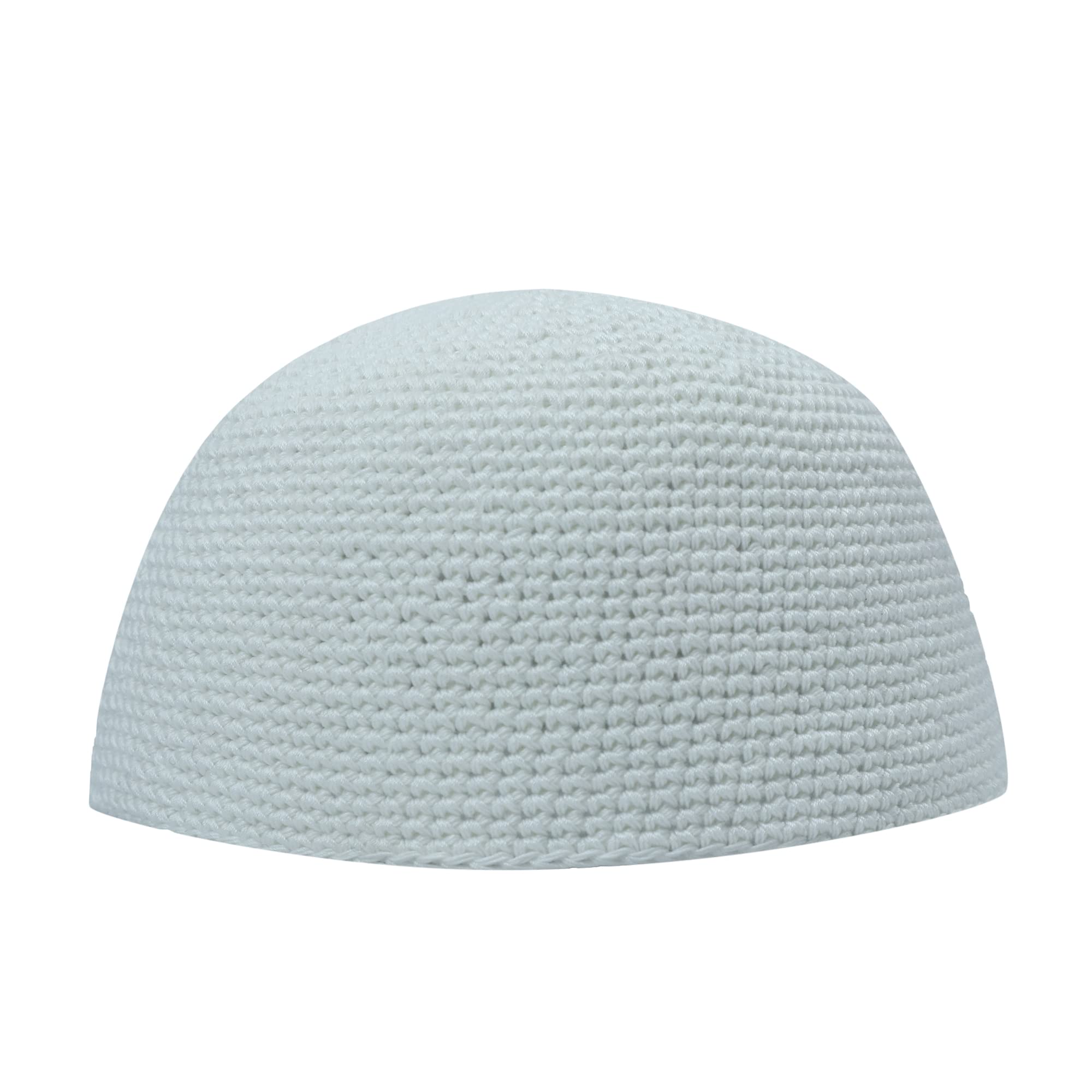 Handmade Crochet Cotton White Skull Cap - Soft & Comfortable Winter Beanie for Men & Women - Perfect for Cold Weather, Outdoor Activities & Gifts
