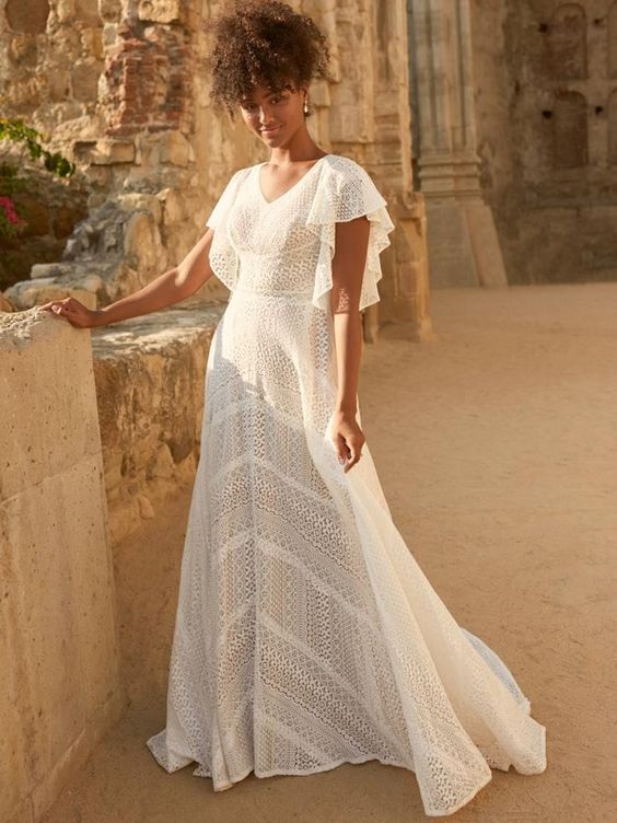 Maggie Sottero Orchid Wedding Dress - Elegant Lace Bridal Gown for Romantic Ceremonies & Formal Events