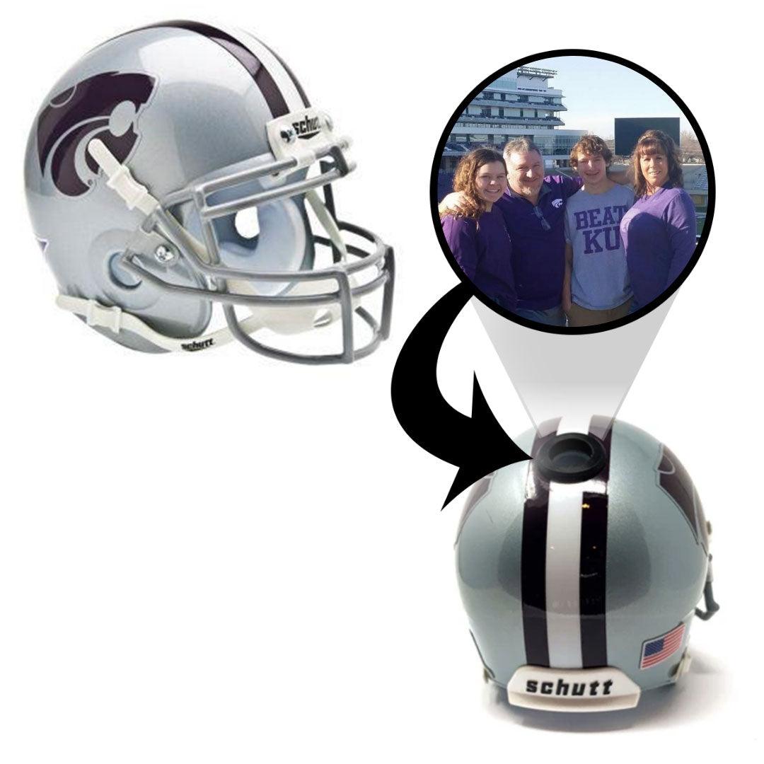 Kansas State Wildcats Mini Football Helmet - NCAA College Football Collectible with Display Stand - Perfect for Fans, Memorabilia, and Home Decor