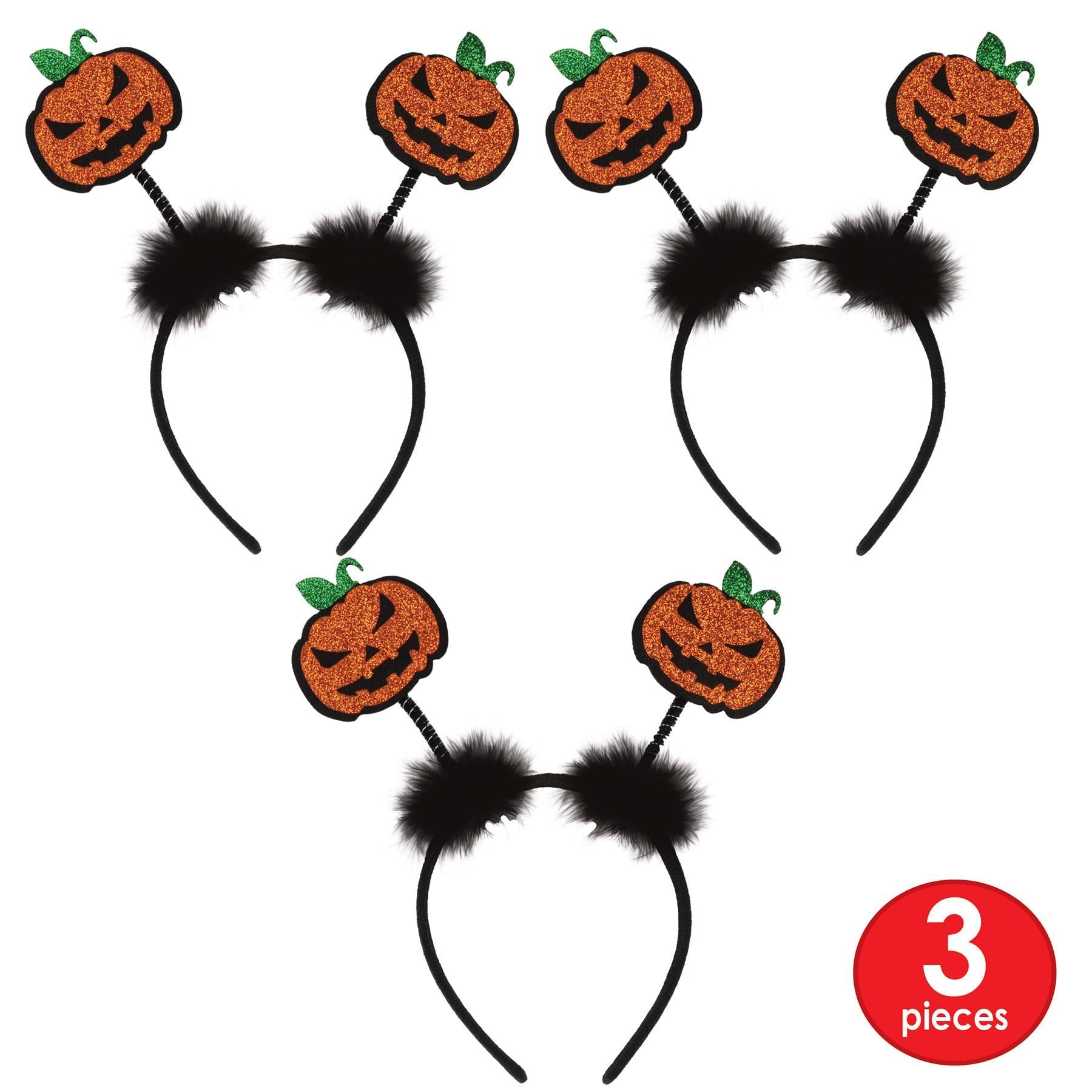 12 Pack Beistle Halloween Glittered Jack O'Lantern Boppers - Party Decorations for Halloween, Trick or Treat, Costume Parties & Home Decor