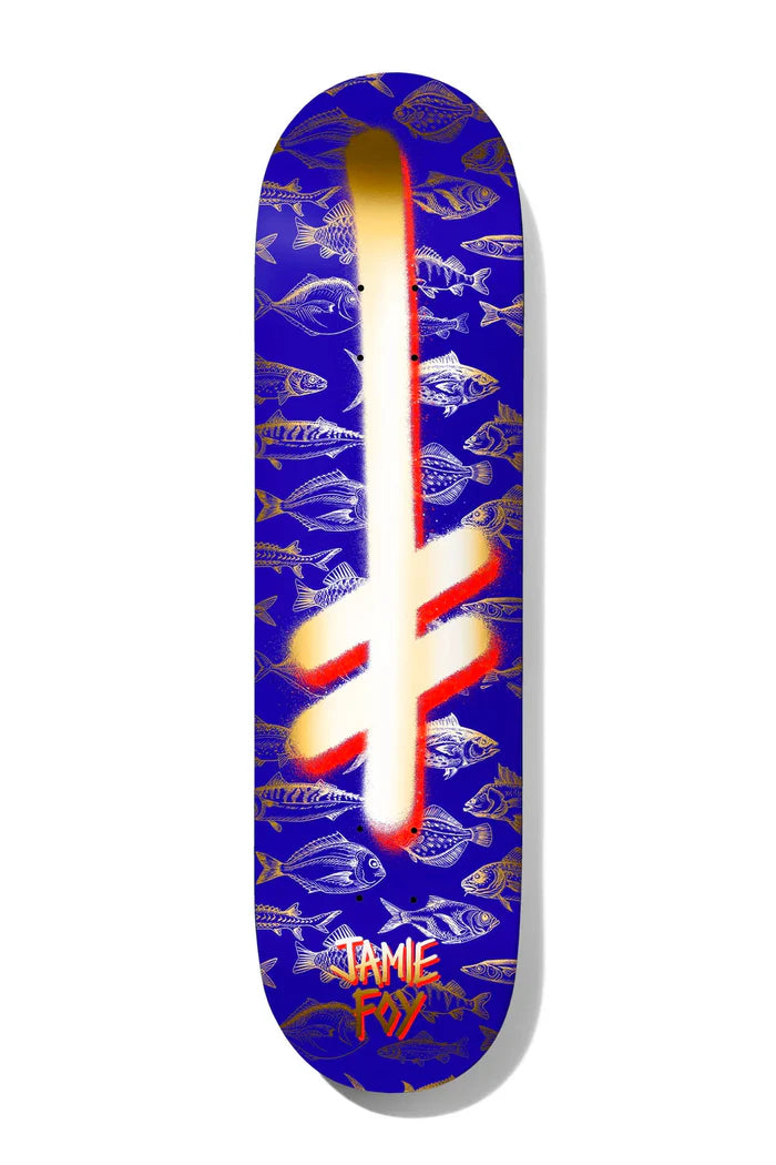 Deathwish Foy Gang Logo Fishes Skateboard Deck (8.0) - Durable Professional Skateboard for Street & Park Riding | Perfect for Skaters & Collectors