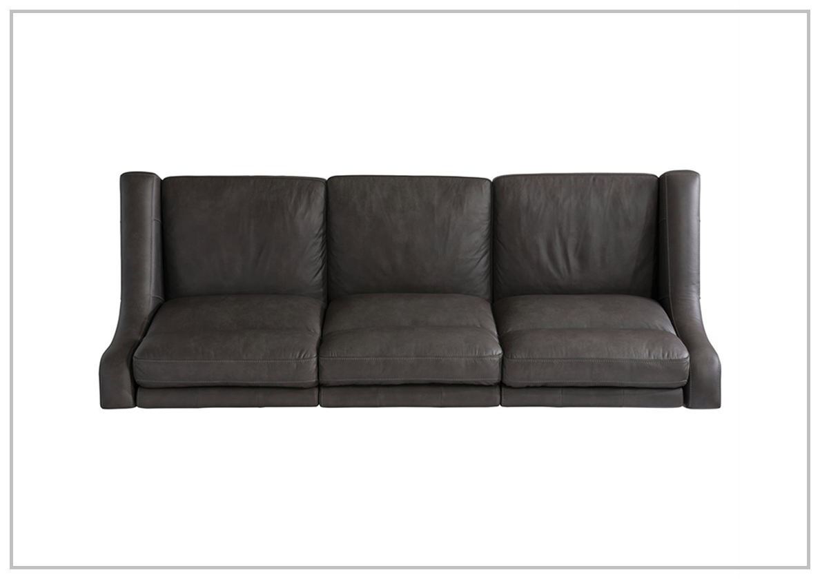 Bernhardt Germain 3-Seater Leather Power Reclining Sofa with USB Charging Ports - Modern Living Room Furniture for Home Theater & Family Relaxation