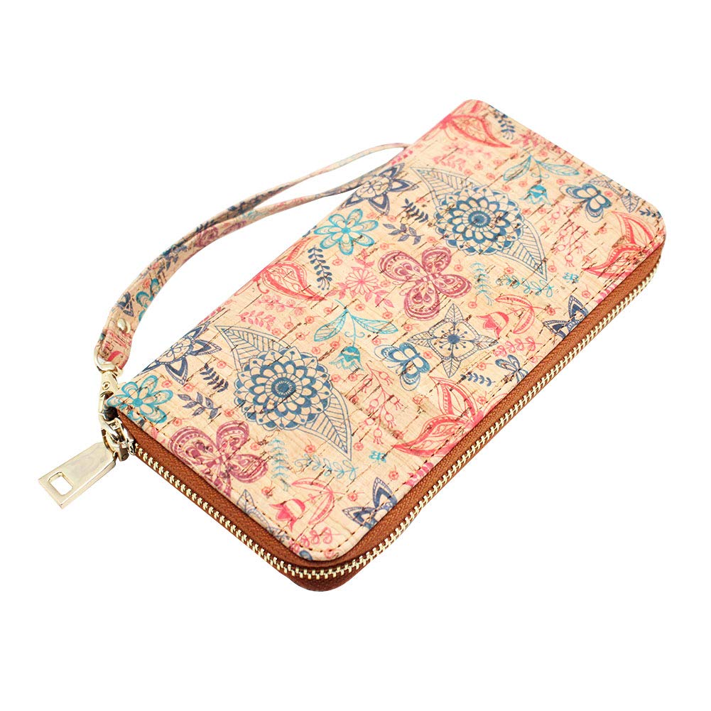 Boshiho Cork Vegan Purse Wallet for Women - Eco-Friendly Smartphone Clutch with Card Holder & RFID Protection | Perfect for Travel, Work, and Everyday Use