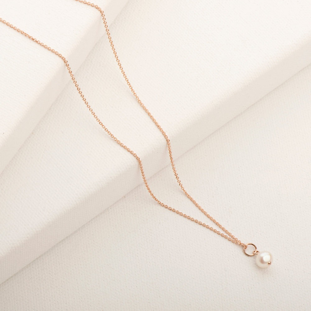 Elegant Freefall White Freshwater Pearl Necklace for Women - Perfect for Weddings, Parties & Special Occasions