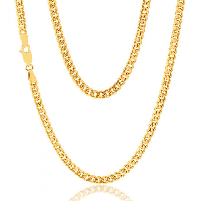 9ct Yellow Gold 45cm Curb Chain Necklace for Women - Durable & Elegant Jewelry for Everyday Wear, Gifts & Special Occasions