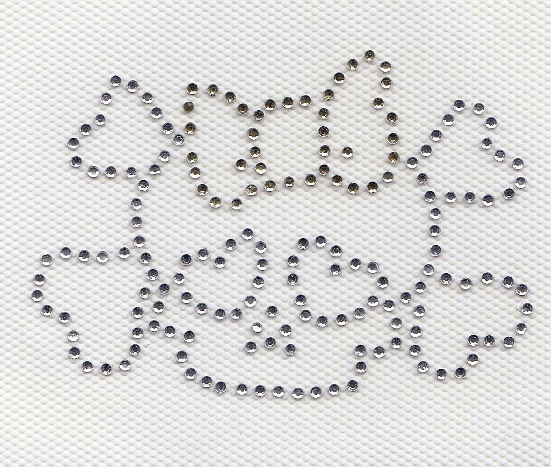 Small Skull Iron-On Hot Fix Rhinestone Transfer - Clear & Light Topaz for DIY Clothing, Hats, and Accessories Decoration