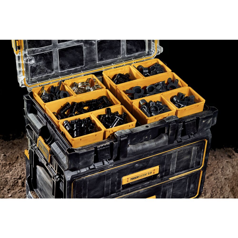 DeWALT DWST08040 ToughSystem 2.0 Full Size Tool Organizer with IP65 Waterproof Rating - Perfect for Construction Sites, Workshops & Outdoor Job Storage