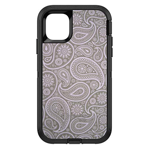 Grey Black Paisley On Black Case