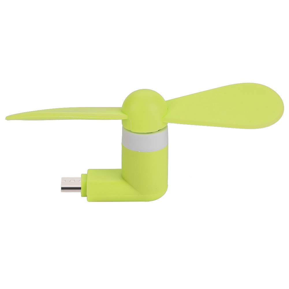PUSOKEI Ultra Quiet Phone Fan - Mini Cooling Fan for Android, Strong Wind (Green) - Perfect for Gaming & Outdoor Use