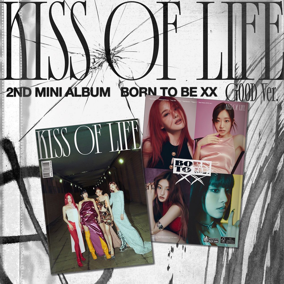 KISS OF LIFE 2nd Mini Album 'BORN TO BE XX' - K-Pop Music CD with Photobook | Perfect for K-Pop Fans, Collectors & Gift Giving