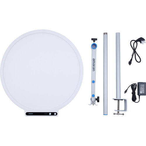 Amaran Verge Max Bi-Color Round LED Light Panel - 18W, 5600K Daylight & 3200K Tungsten, Dimmable, for Photography, Videography & Studio Lighting