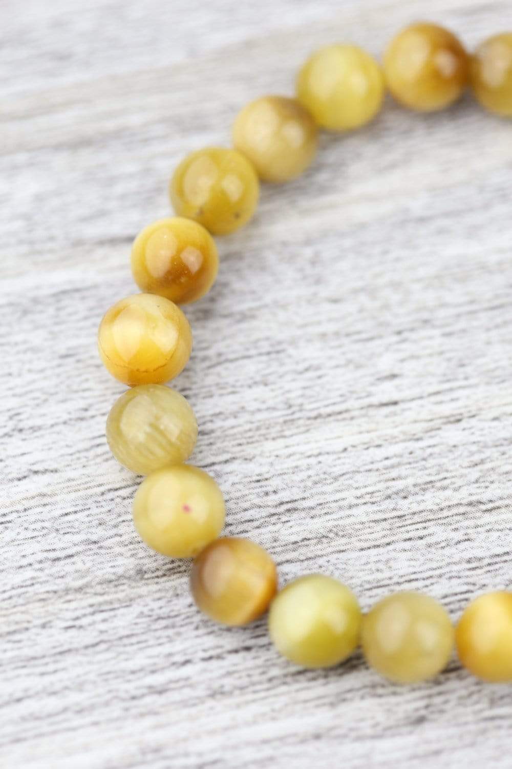Golden Tiger Dzi Bead Wrist Mala Bracelet - Tibetan Buddhist Prayer Beads for Meditation, Yoga & Spiritual Protection