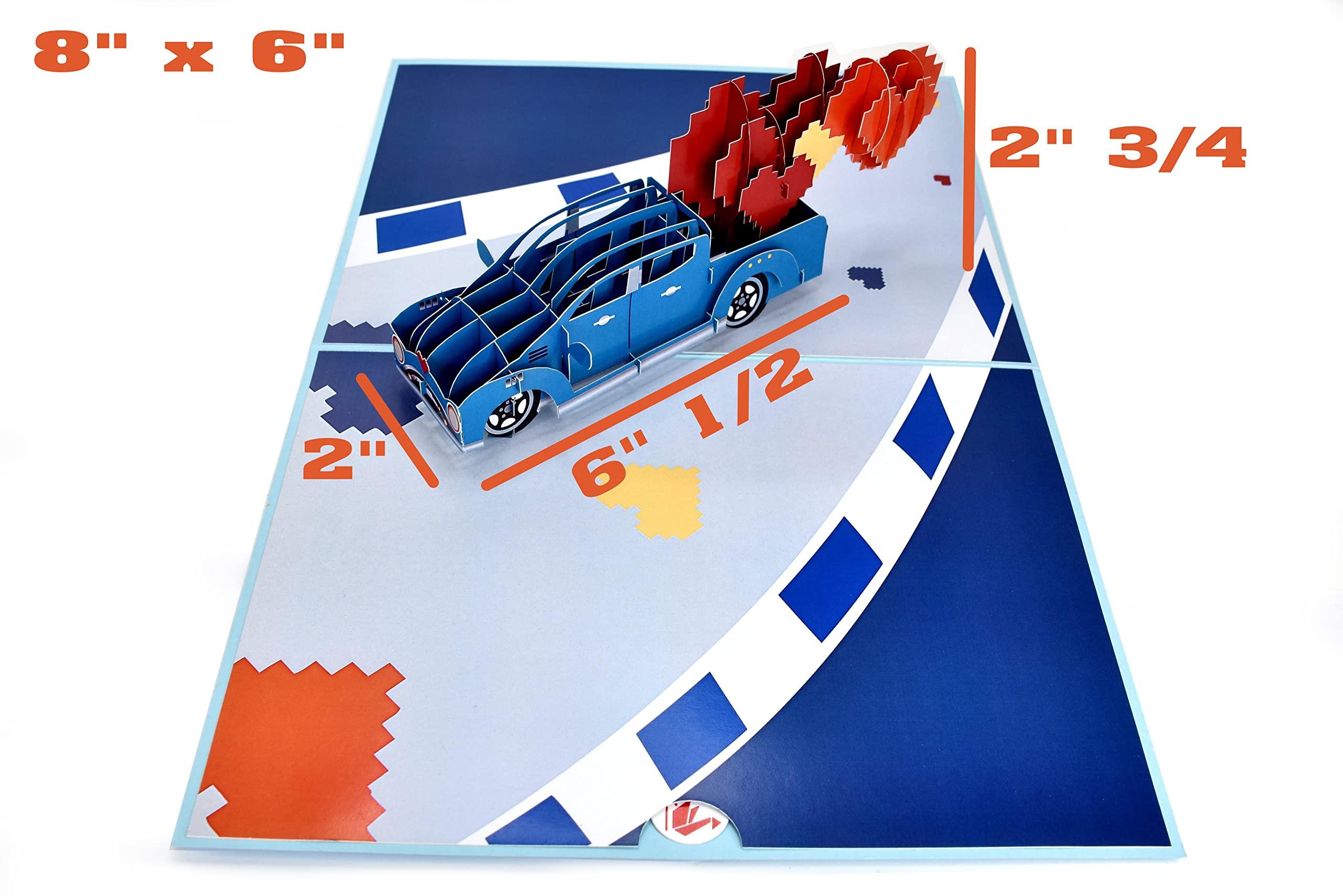 3D Pop Up Truck Birthday Card - Love, Valentine's Day, Anniversary & Retirement Greeting Card | Perfect for Romantic Gifts, Couples Celebrations & Special Occasions