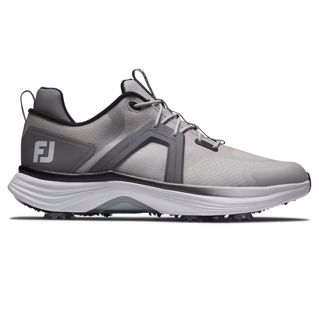 FootJoy Men's HyperFlex Golf Shoes - Lightweight & Waterproof Spiked Golf Shoes for Men - 55470 Grey - Perfect for Walking the Course & All-Weather Play