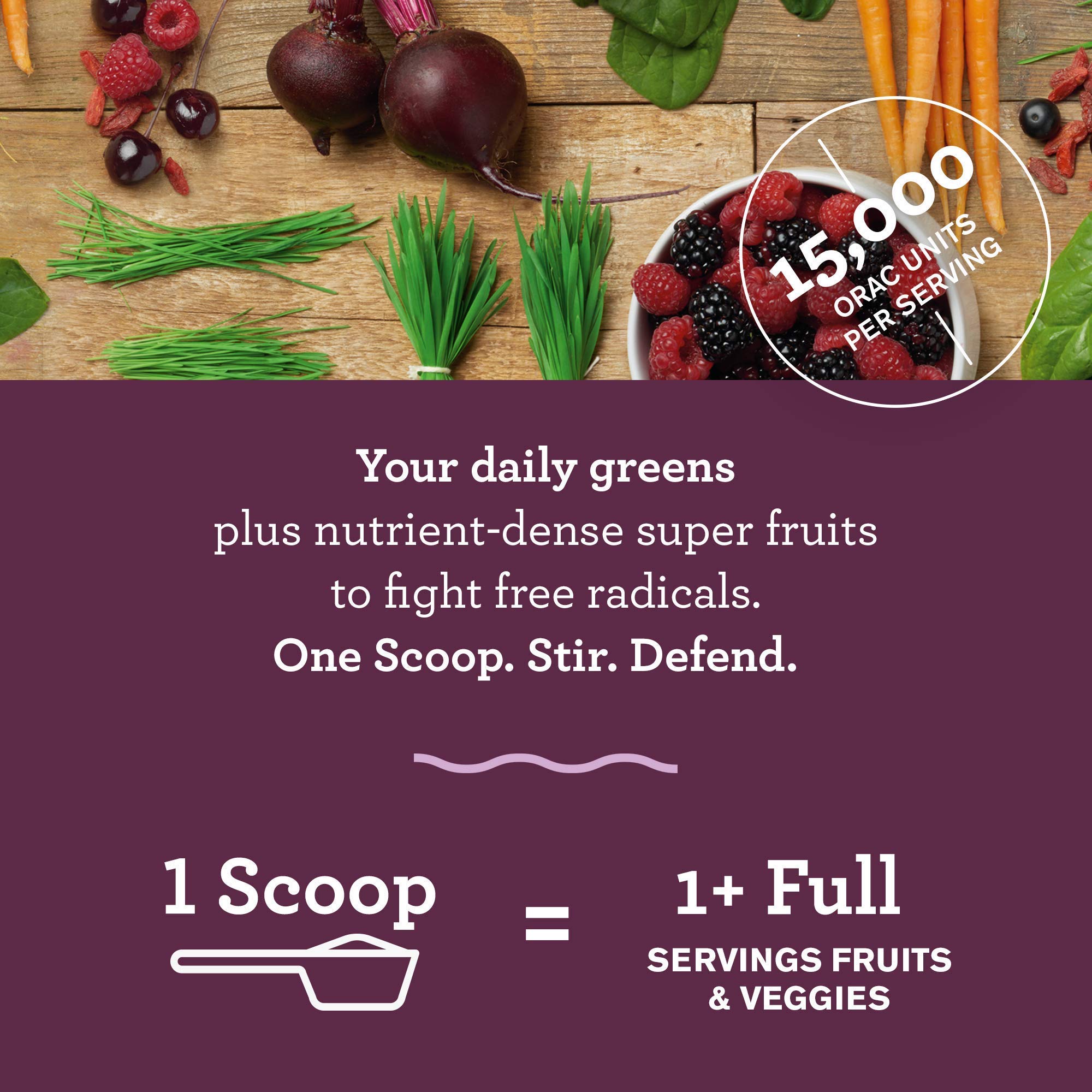 Amazing Grass Sweet Berry Antioxidant Superfood Powder - 7.4 oz | Organic Energy Boost & Immune Support | Perfect for Smoothies, Yogurt & Post-Workout Recovery
