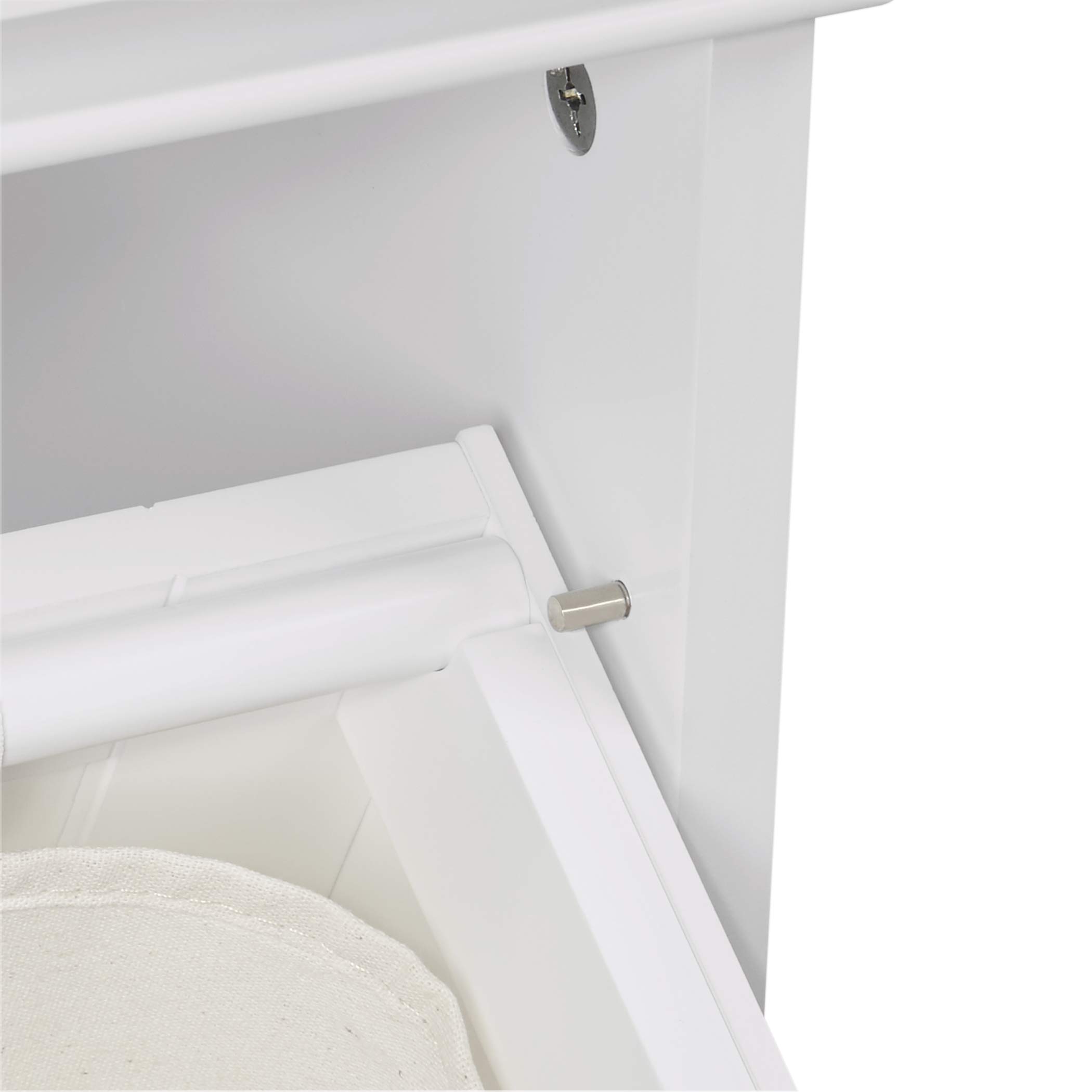 RiverRidge Somerset White Tilt-Out Laundry Hamper - Space Saving Clothes Basket for Bedroom, Bathroom & Laundry Room Organization