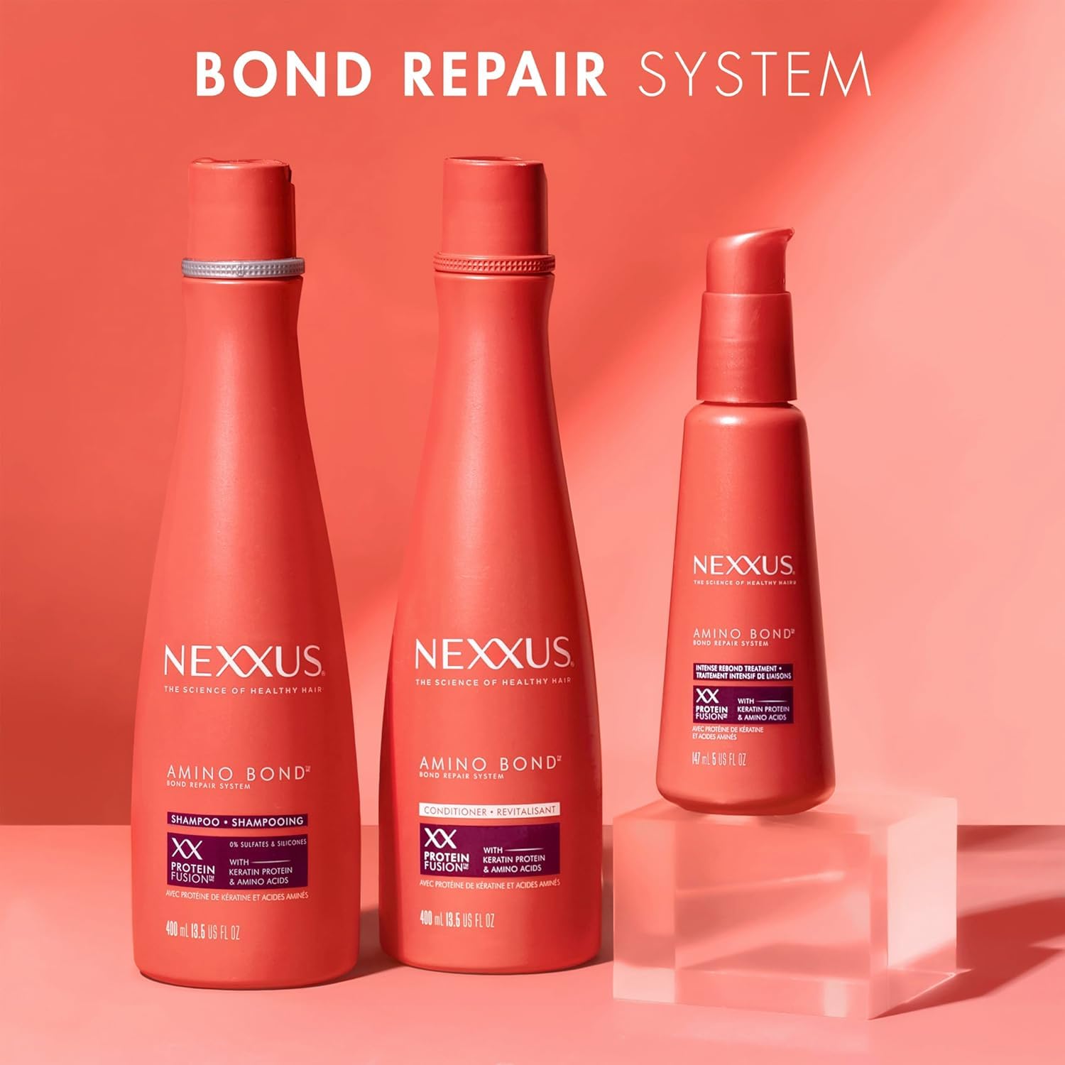 Nexxus Intense Bonding Hair Treatment with Amino Acids & Keratin Protein - Repairs & Strengthens Damaged Hair - 5 oz (Pack of 2) - Perfect for Salon-Quality Hair Care at Home