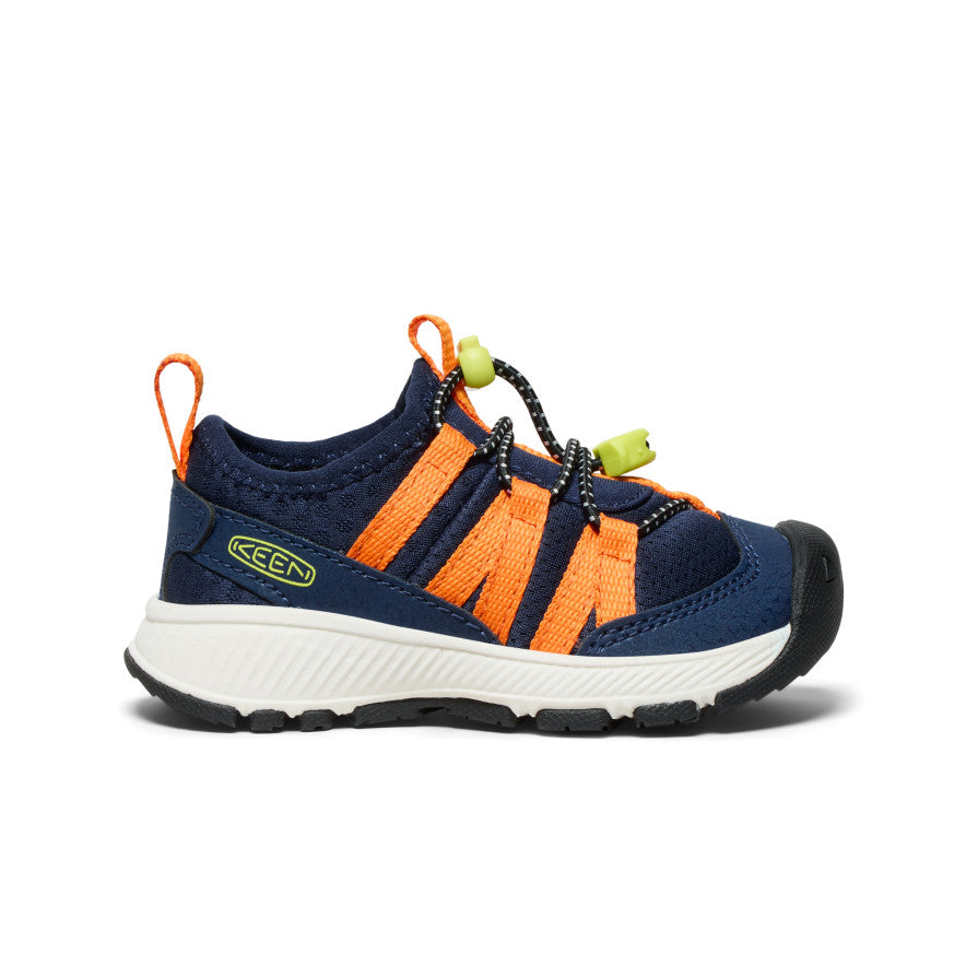 Motozoa Toddler Sneakers for Boys & Girls - Navy Blue & Bright Marigold Colors | Comfortable Kids Shoes for Playground, School & Everyday Wear