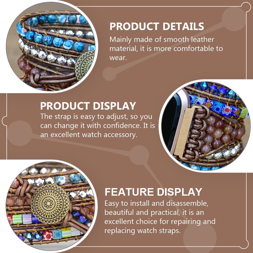 1pc Fashion Woven Beaded Watch Band - Decorative Replaceable Wrist Strap for Women & Men - Perfect for Casual Wear, Boho Style & Unique Accessories