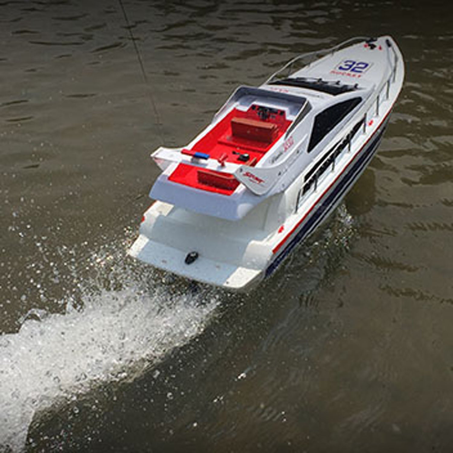Heng Long 2.4GHz High Speed RC Racing Boat - Ready to Run (RTR) Remote Control Luxury Yacht Model - 20-25KM/H - Perfect for Pool, Lake & Outdoor Water Sports