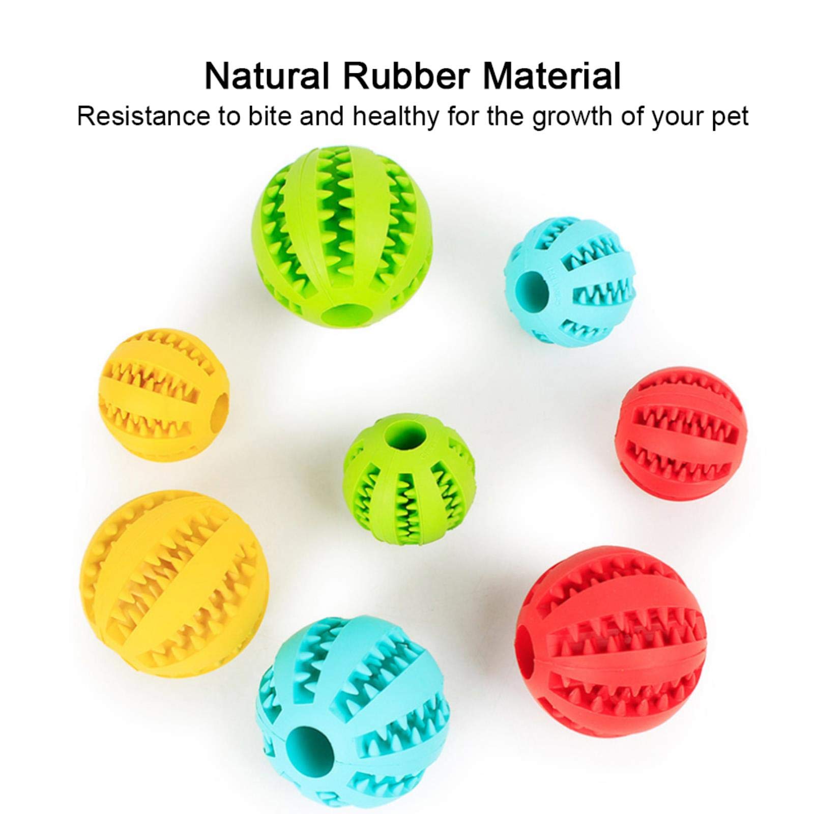 **Durable Rubber Dog Ball Toy for Puppies & Large Dogs - Teeth Cleaning Chew Toy with Snack Dispenser - Fun Interactive Pet Toy for Indoor & Outdoor Play**