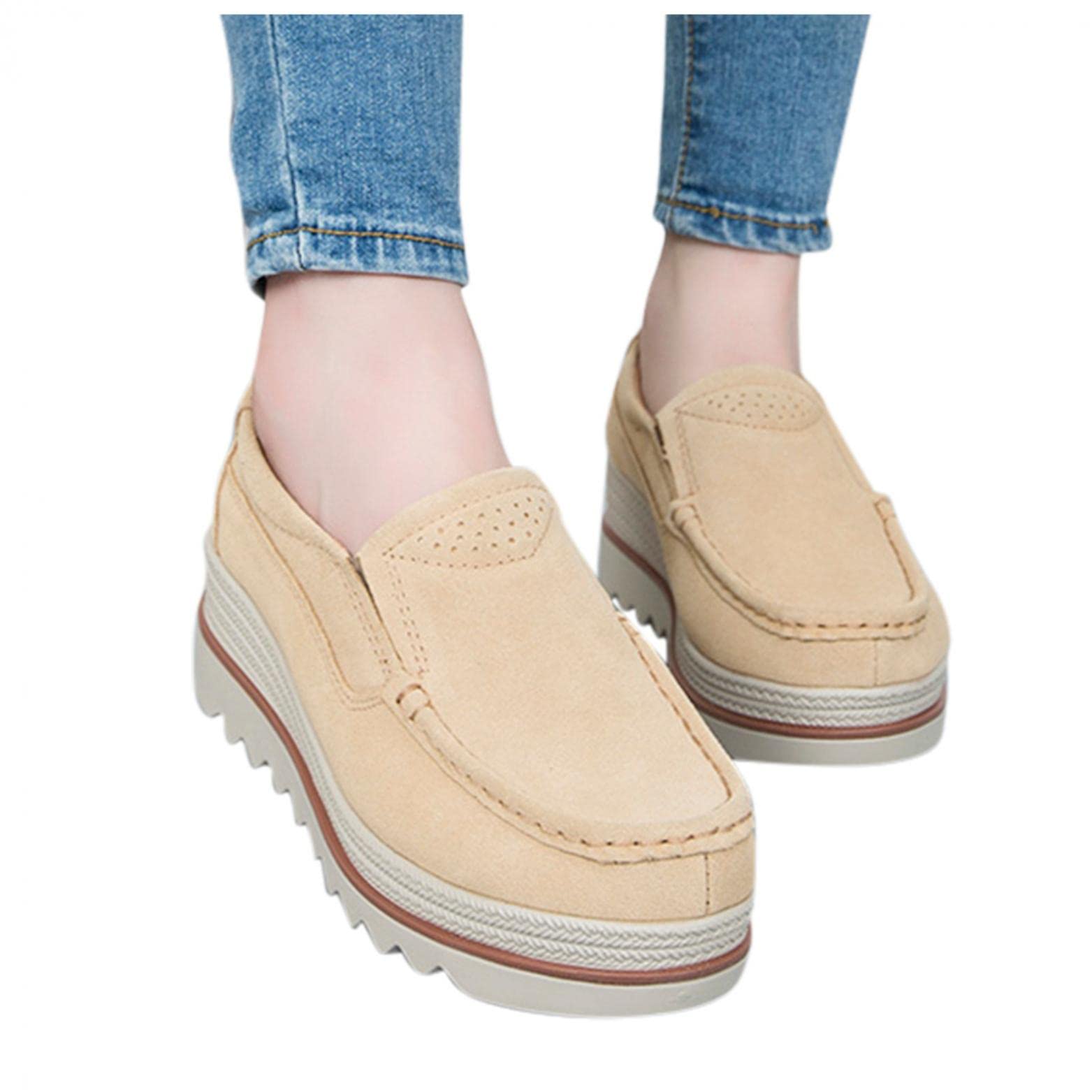Women's Slip On Sneakers 2022 - Breathable Canvas Loafers with Flat Platform for Casual Wear, Running & Summer Outfits | Comfortable Walking Shoes for Daily Use, Travel & Work