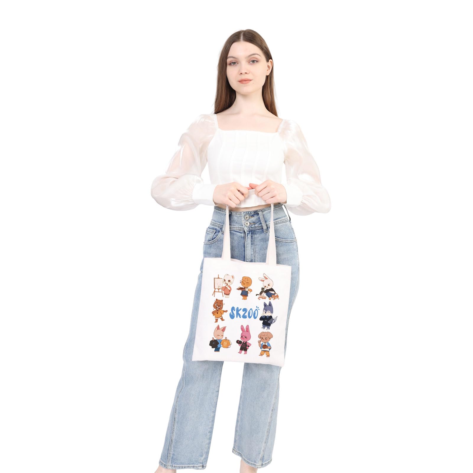 SKZ K-POP Group Canvas Tote Bag - Official STAY Fandom Merchandise | K-POP Music Lover Shoulder Bag Gift for Fans | Perfect for Concerts, School & Daily Use