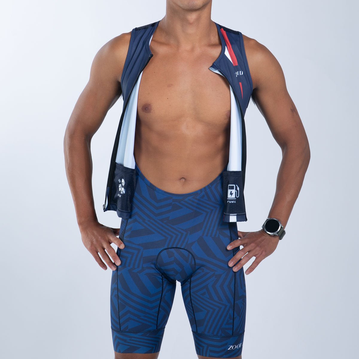 Men's Limited Edition Tri Aero Sleeves FZ Racesuit - Lightweight Cycling Jersey for Triathlon & Road Racing | Perfect for Competitive Cyclists & Endurance Training