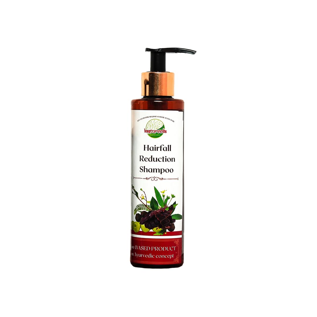 Kasturveda Hair Fall Reduction Shampoo 200ml - Anti Hair Loss Treatment for Dry & Frizzy Hair - Sulfate Free Shampoo for Women & Men - Perfect for Daily Use & Scalp Care