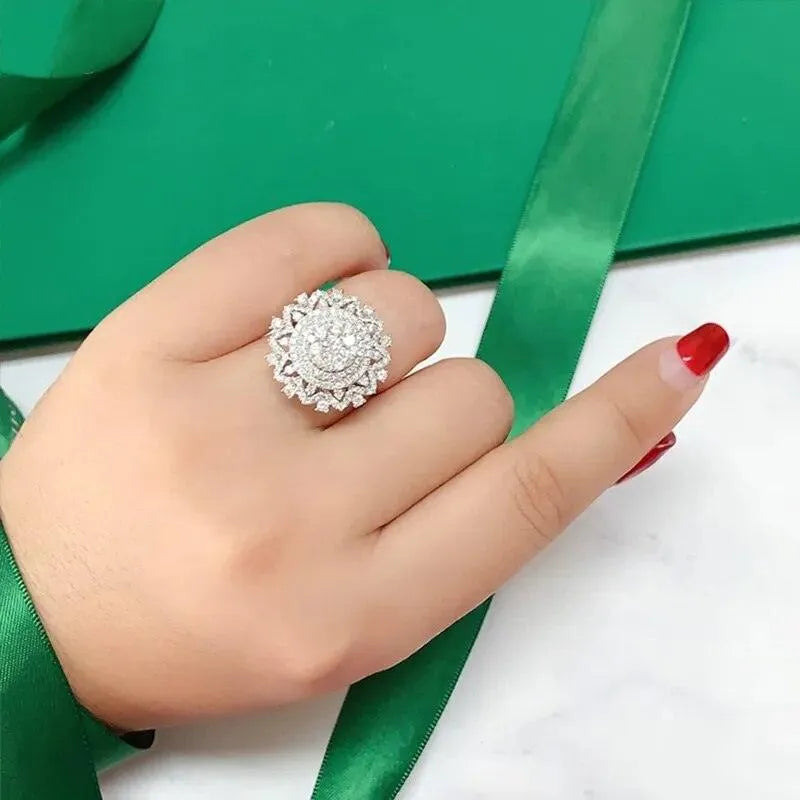 1.3ct Natural Real Diamond Ring 18K White Gold - Certified Engagement & Wedding Jewelry for Women - Perfect for Proposals, Anniversaries, and Special Occasions