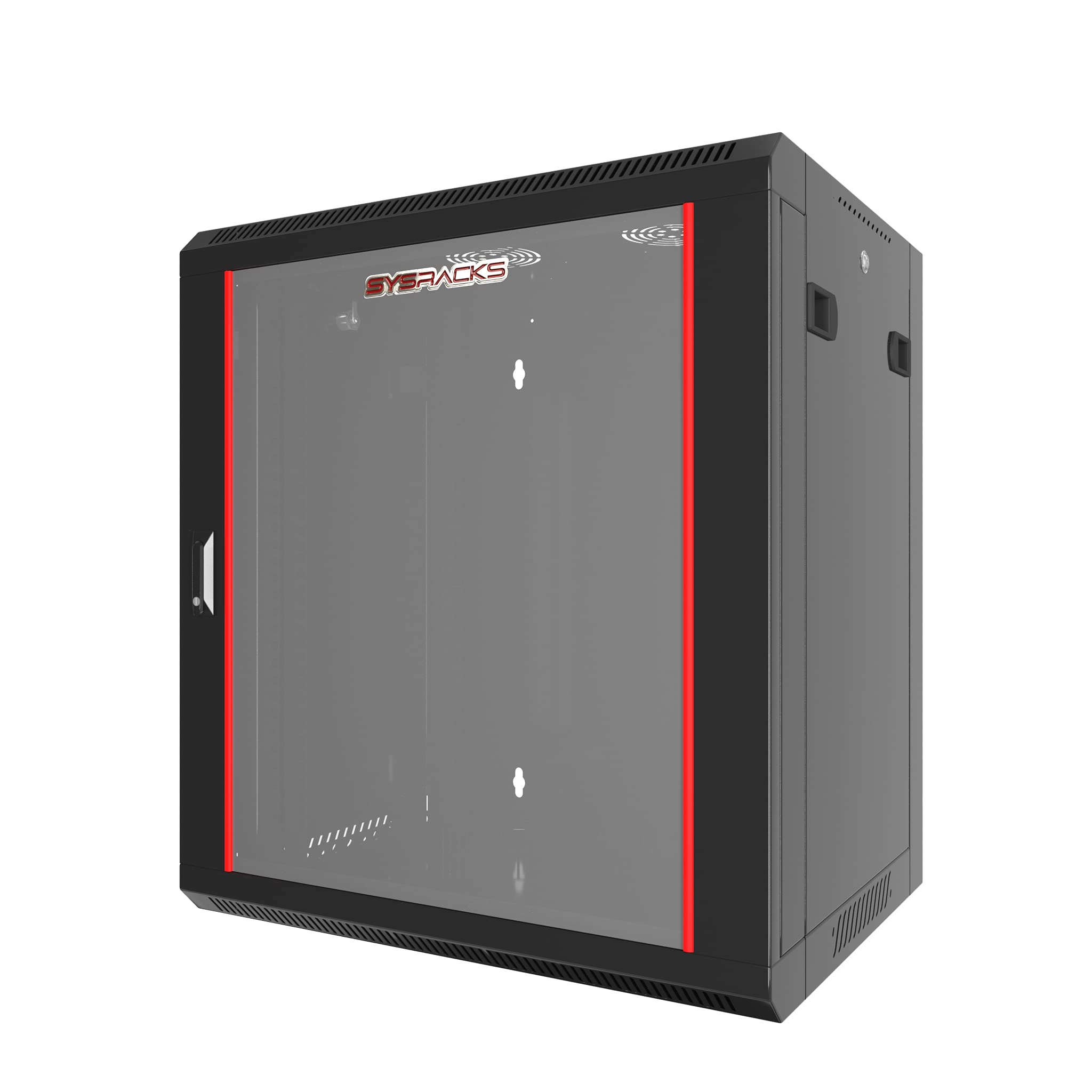 12U Wall Mount Server Rack Cabinet - Locking Network Enclosure for Electronics, AV Equipment & Data Security (18-Inch Depth) - Ideal for Home Office, Data Centers & IT Infrastructure