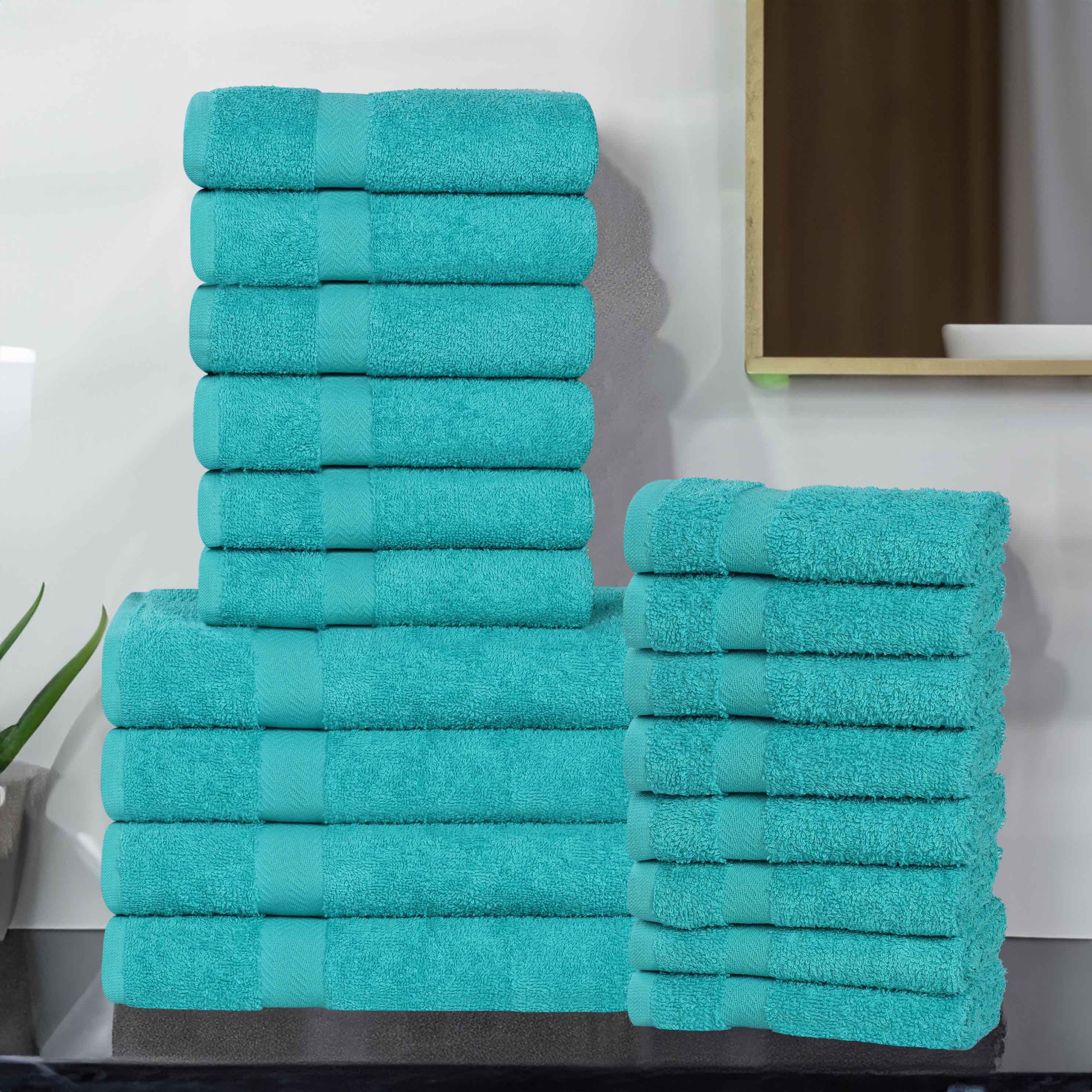 Franklin Eco-Friendly 18-Piece Cotton Towel Set | Soft & Absorbent Bath & Beach Towels for Home, Gym & Travel