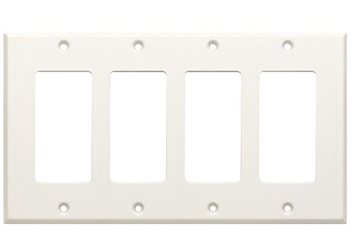 RDL CP-4 Quad Cover Plate - White | Professional Audio Equipment Wall Plate | Perfect for Home Studios, Commercial Installations & AV Systems