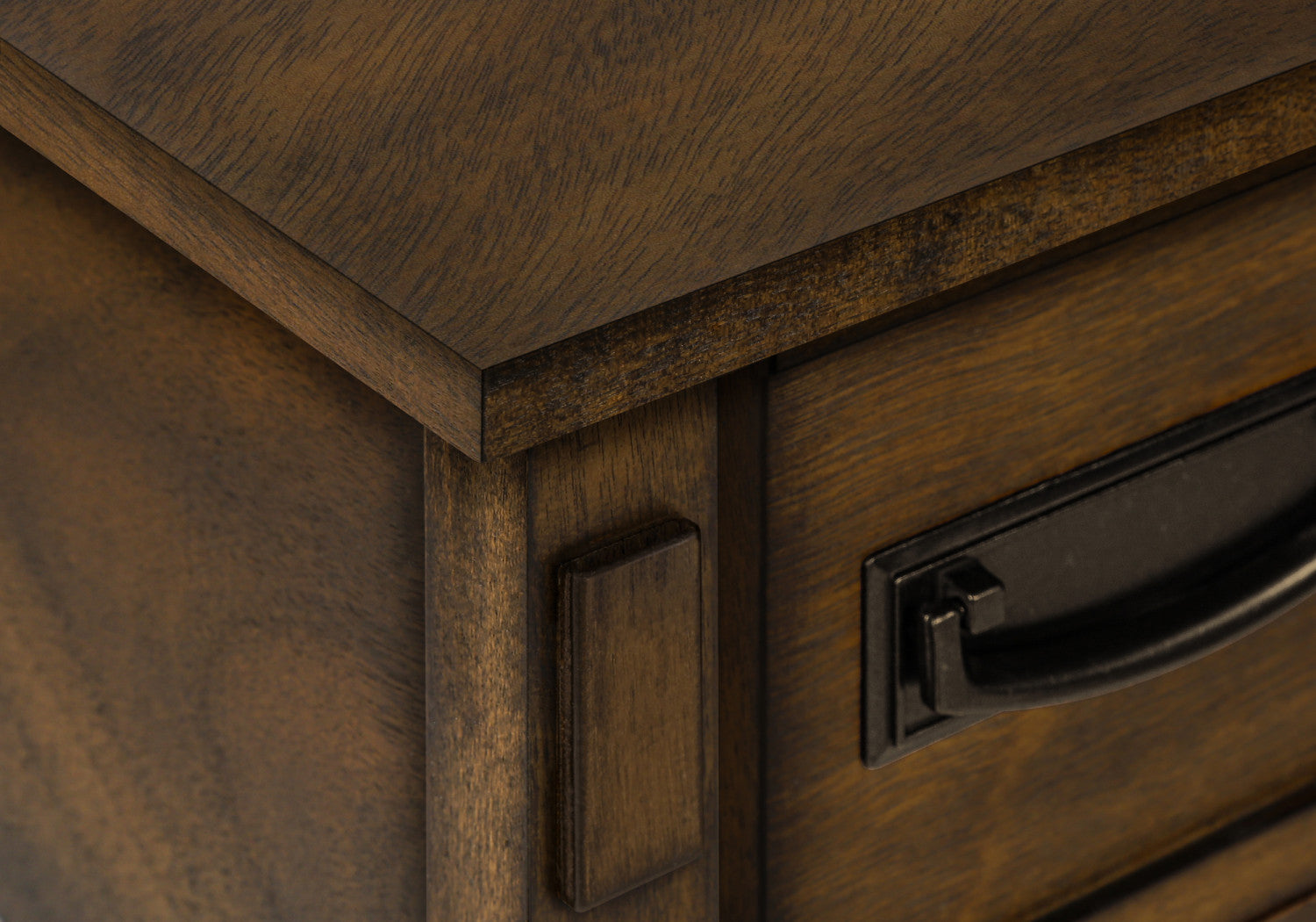 Aurea Walnut Side Table - Modern Nightstand for Bedroom, Living Room & Office - Small End Table with Sturdy Wooden Frame