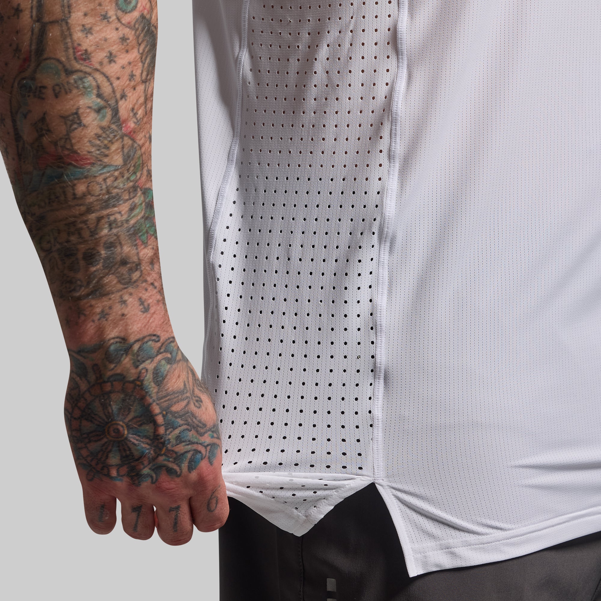 Men's Endurance Workout Tank Top - Breathable White Athletic Shirt for Running, Gym & Training - Lightweight Performance Activewear