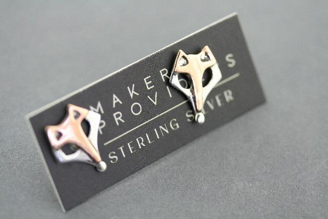 Fox Stud Earrings - Copper & Silver Plated Dangle Earrings for Women - Perfect for Parties, Weddings & Everyday Wear
