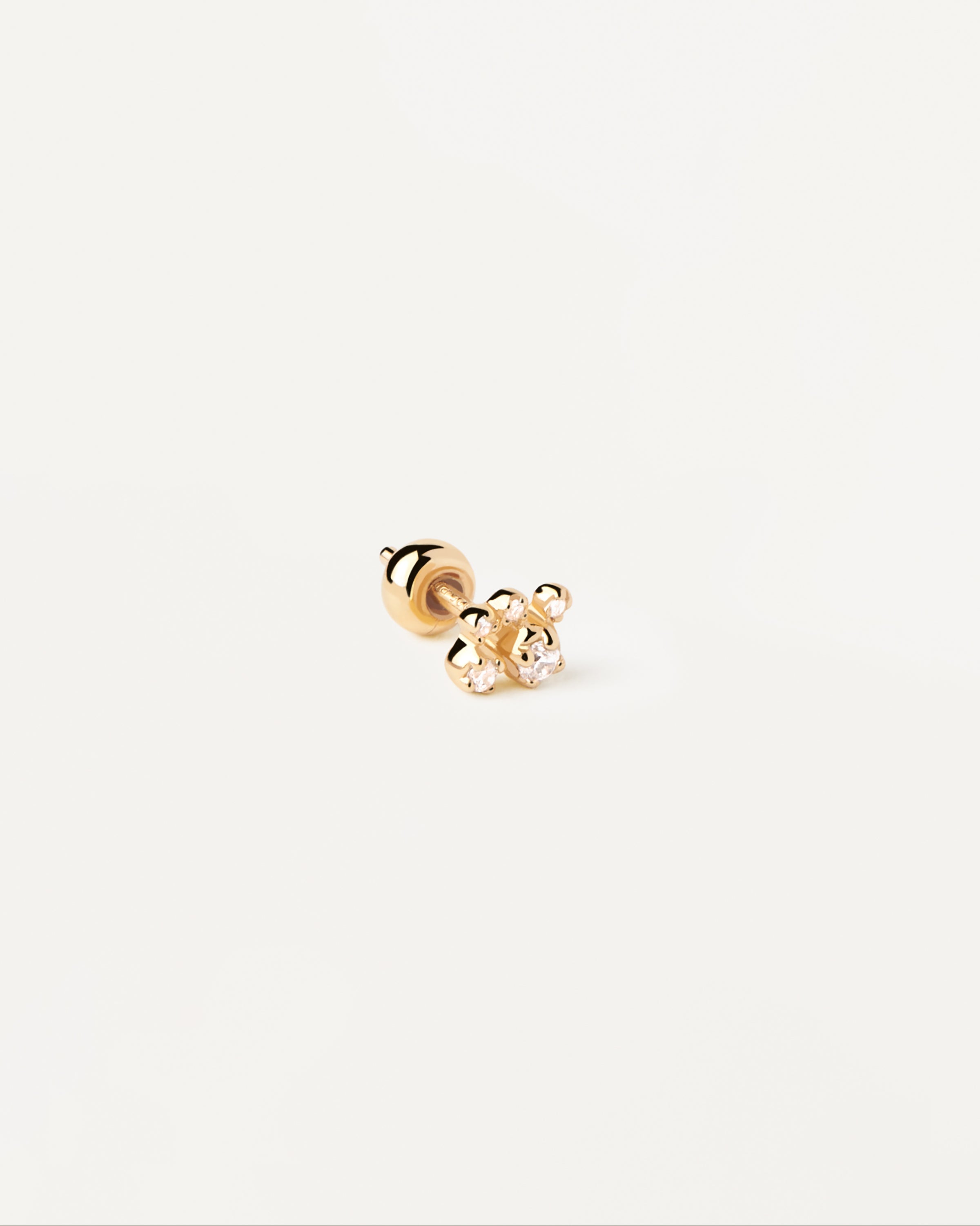 Bubble Single Stud Earrings for Women - Minimalist Gold Plated Earrings for Daily Wear & Gift Giving