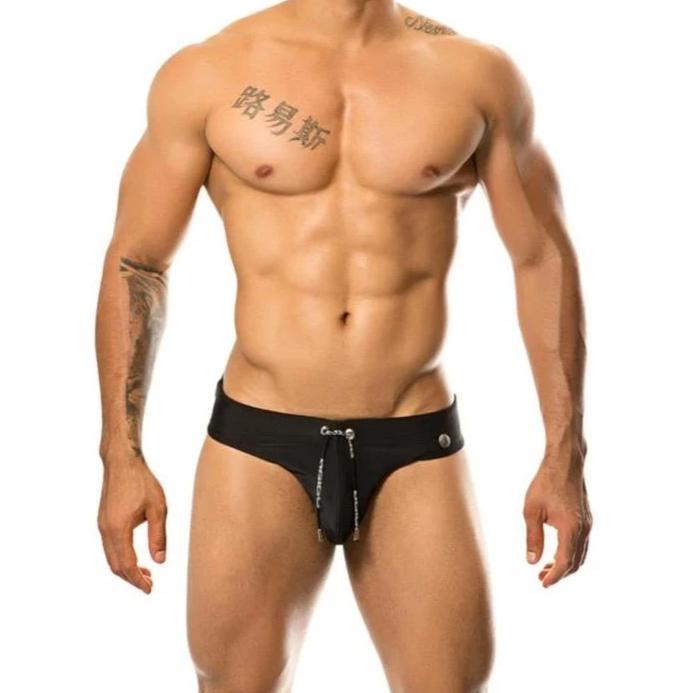 Gigo Classic Swim Brief Black - Comfortable Men's Swimwear for Pool, Beach & Water Sports