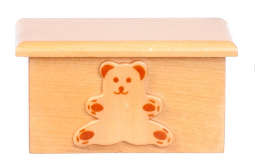 Melody Jane 1:12 Scale Miniature Dollhouse - Small Bear Toy Box T6465 for Collectors & Dollhouse Enthusiasts | Perfect for Home Decor, Kids Playroom & Miniature Displays
