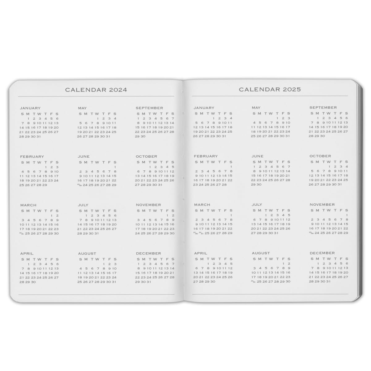 2025 Gallery Leather Family Planner for Moms - Elegant Bound 18-Month Calendar & Notebook with White Page Edges, Acadia Cactus Design, 9x7 Inches - Perfect for Home Organization, School Schedules & Work Planning