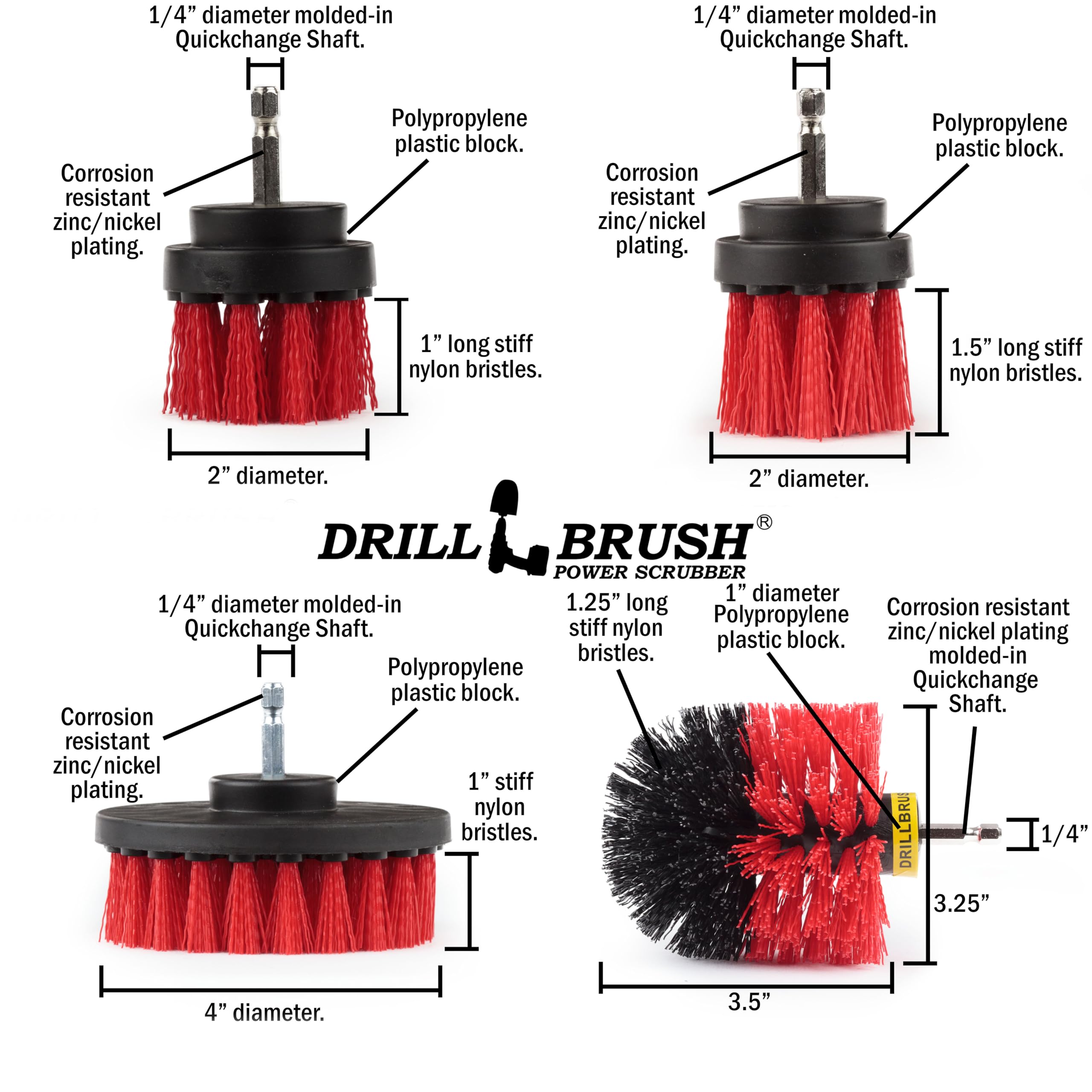 **Outdoor Cleaning Brush Set for Fountain, Patio, Fire Pit, Concrete & Grout – Heavy-Duty Scrub Brush for Granite, Headstone & Garden Statues – Perfect for Home, Yard & Restoration Projects**