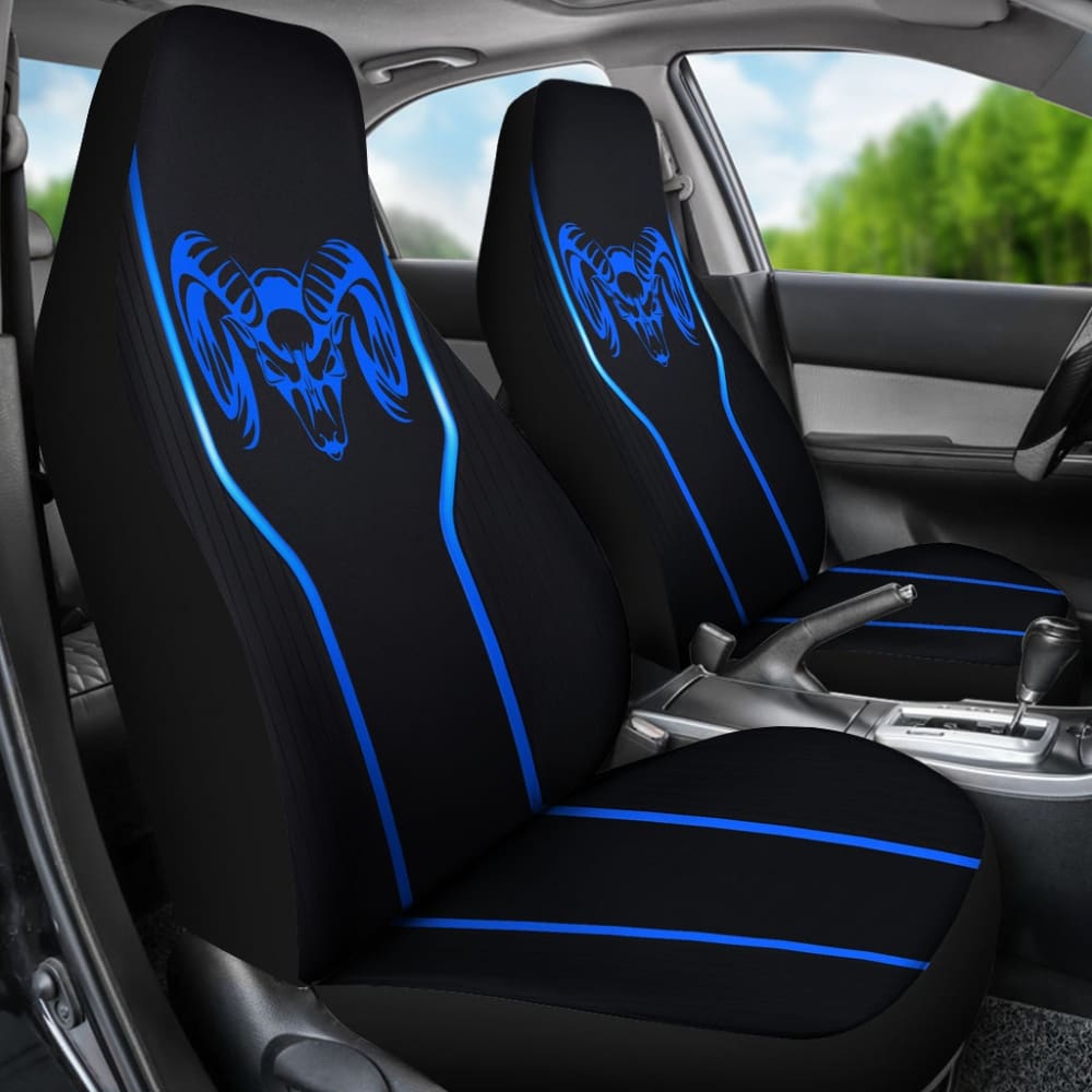 Premium Black & Blue Custom Dodge Ram Car Seat Covers - Perfect Fit for 5th Gen Models (2019-2023) | Durable Neoprene Protection for Trucks & Off-Road Adventures