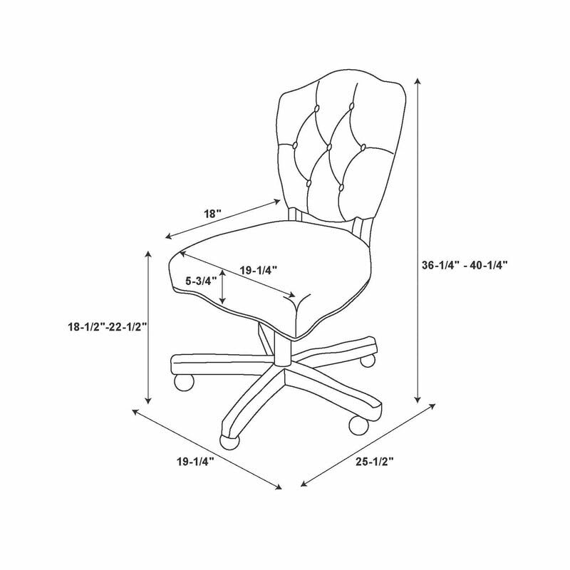 Linon Hazel Grey Office Chair - Ergonomic Mesh Back Executive Chair with Adjustable Height & Lumbar Support for Home & Office Workspace