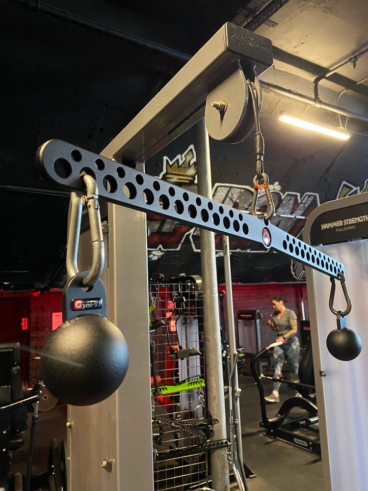 30 GymPin D Handle Bar for Strength Training - Heavy Duty Workout Equipment for CrossFit, Powerlifting & Home Gym - Perfect for Pull Ups, Rows & Deadlifts