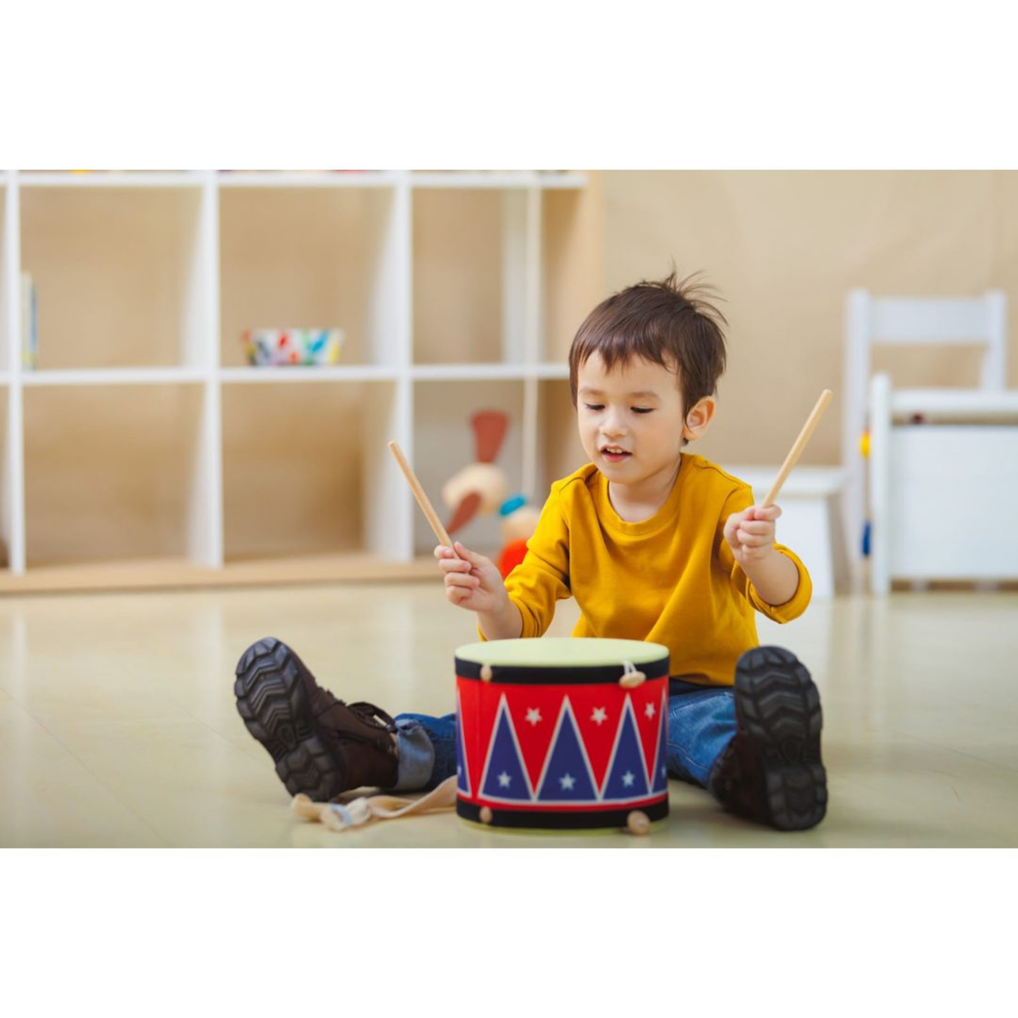 Big Drum II - Musical Toy for Kids, Toddler Percussion Instrument with Sticks - Perfect for Playtime, Birthday Gifts & Early Childhood Music Education