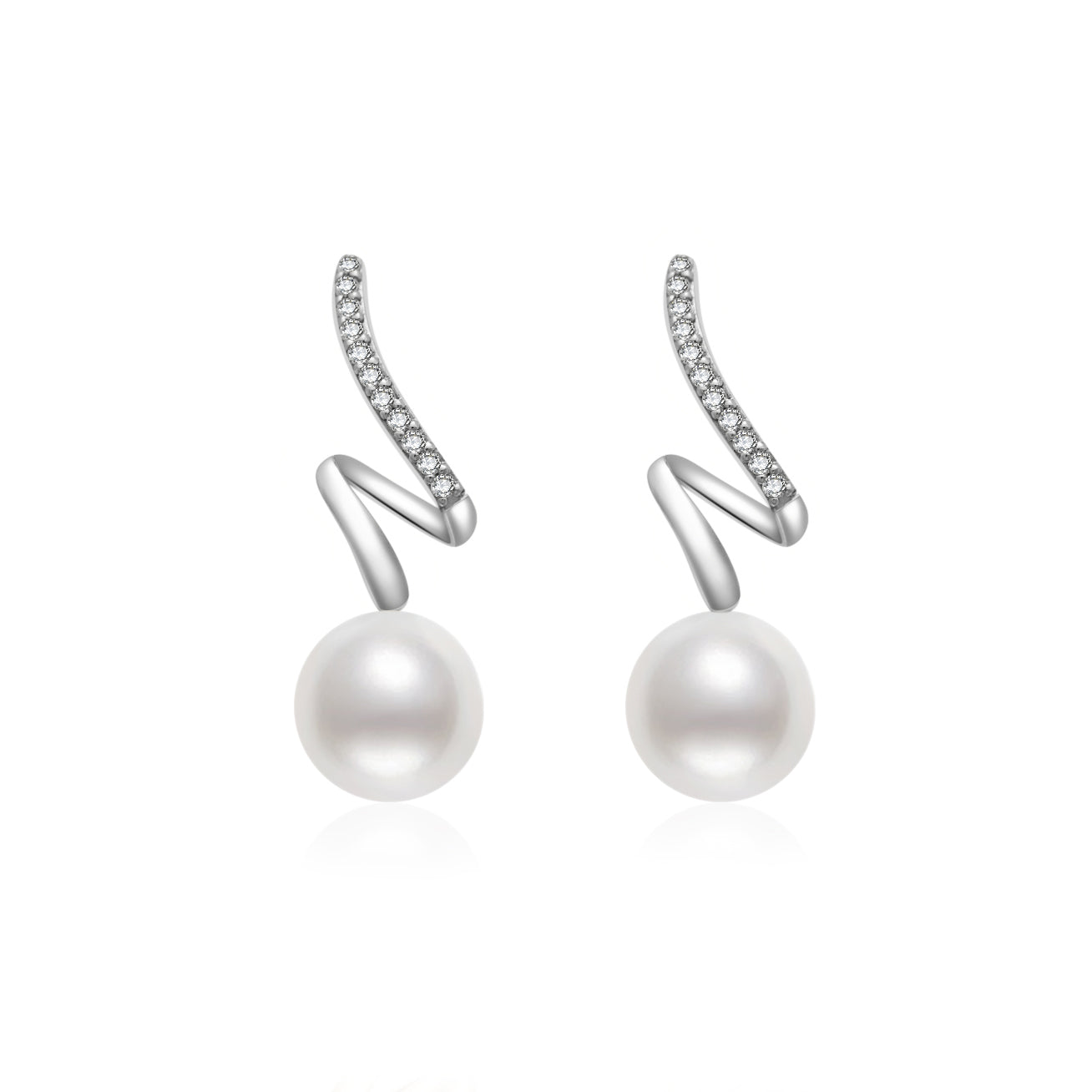 18K Solid Gold Diamond Akoya Hanadama Pearl Earrings KE00231 - Luxury Pearl Jewelry for Women, Elegant Gift for Wedding, Anniversary & Special Occasions
