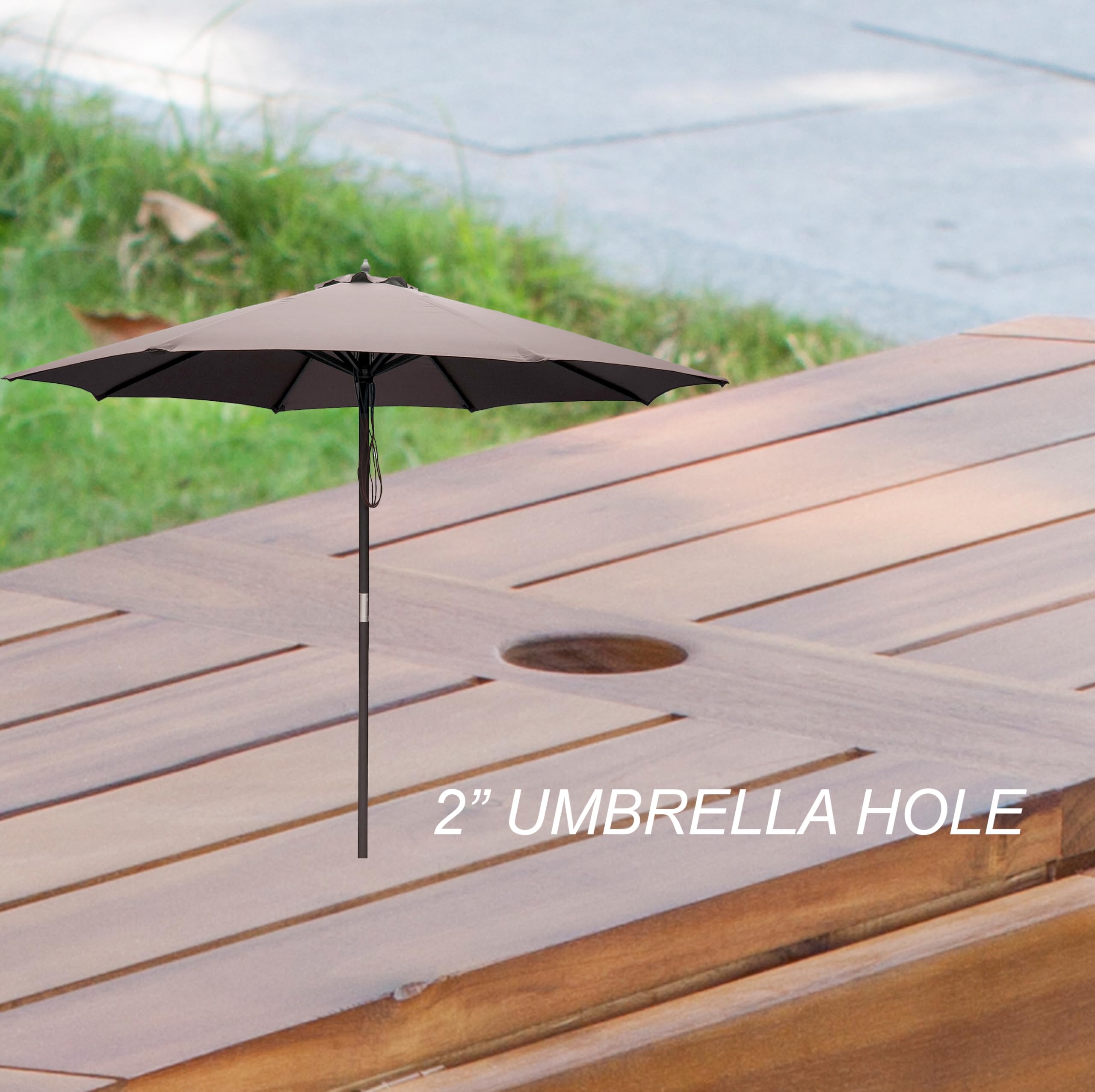 Acacia Wood Folding Dining Table for Outdoor Use - Patio, Deck, Garden, and Backyard Dining Furniture - Perfect for BBQs, Picnics, and Entertaining Guests