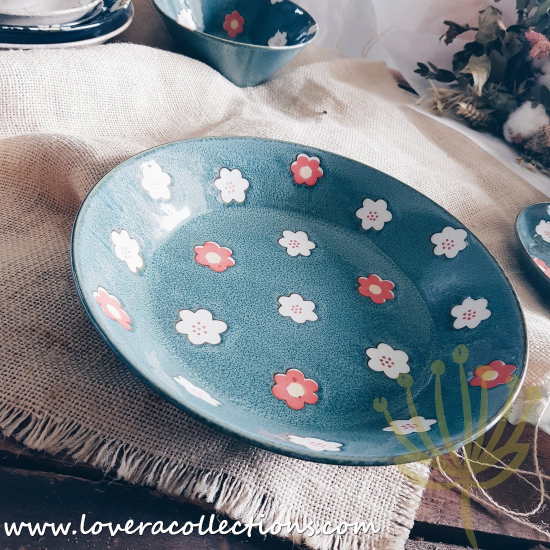 Aito Japan Nordic Floral Dinnerware Set - 60% Off Sale - Elegant Plates, Bowls & Cups for Home Dining, Wedding Registry & Gift Giving