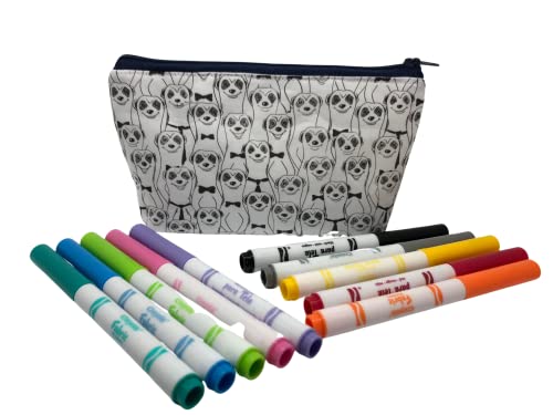 Meerkat Zipper Pouch for Pencils & Crafts - School & Travel Organizer